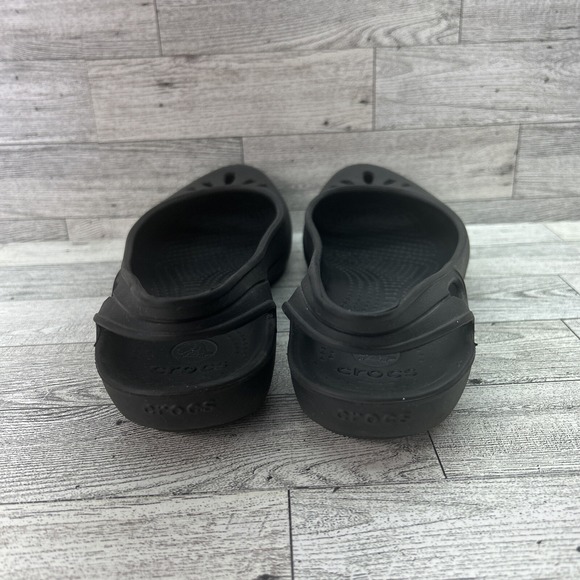 CROCS Thea Ballet Rubber Flats Black Slip On Slingback Womens Size 8 11701‎ - Picture 6 of 11